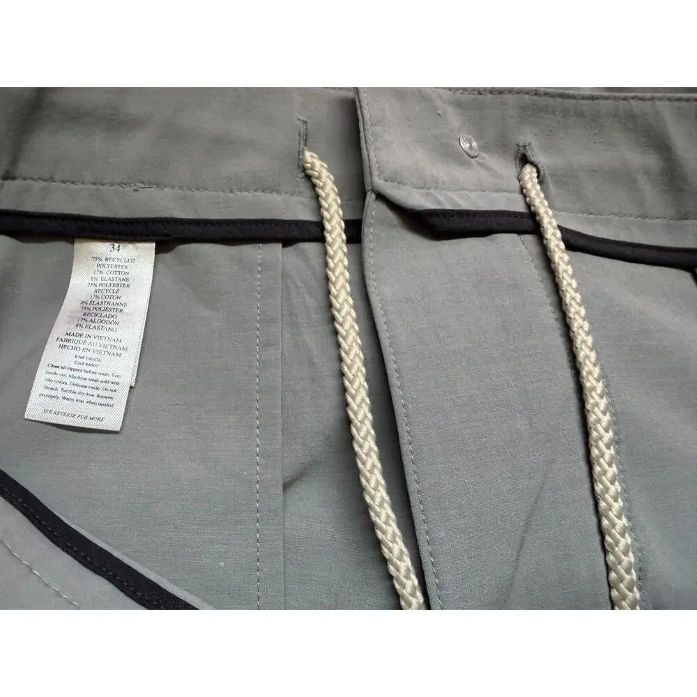 Faherty Men's Drawstring Gray Bermuda Shorts Size 34 Comfort Casual